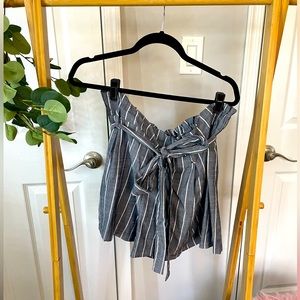 Forever 21 Plus Size Tie Waist Paper Bag Shorts